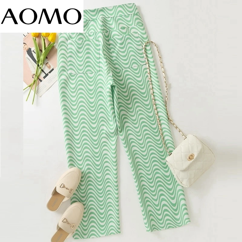 AOMO Fashion Women Green Wave Suit Pants Trousers Pockets Buttons Office Lady Pants Pantalon AN25A
AOMO Fashion Women Green Wave Suit Pants Trousers Pockets Buttons Office Lady Pants Pantalon AN25A