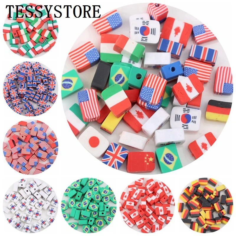 30pcs/Lot 10mm National Flag Polymer Clay Beads Chip Disk Loose Spacer Beads For Jewelry Making DIY Handmade Bracelets Accessori
30pcs/Lot 10mm National Flag Polymer Clay Beads Chip Disk Loose Spacer Beads For Jewelry Making DIY Handmade Bracelets Accessori