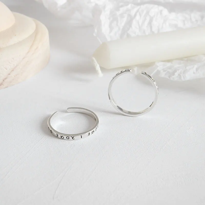Greek Classical Alphabet Text Ring S925 Vintage Ring Silver Color Ring Ladies Party Gift Fashion Popular Adjustable Jewelry
Greek Classical Alphabet Text Ring S925 Vintage Ring Silver Color Ring Ladies Party Gift Fashion Popular Adjustable Jewelry