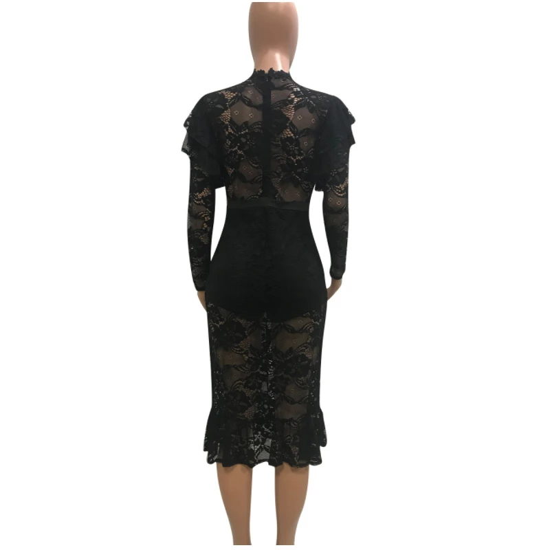 Black Lace Crochet A Line Dress Knee Length Vestidos De Renda Sexy Sheer See Through Ruffles Spring 2021 Back Zip Formal Dresses
Black Lace Crochet A Line Dress Knee Length Vestidos De Renda Sexy Sheer See Through Ruffles Spring 2021 Back Zip Formal Dresses