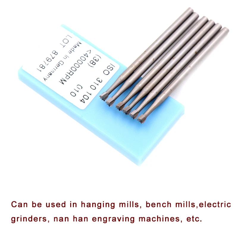 6pcs 2.35mm Shank 0.6-2.3mm Precision Tungsten Carbide Burrs Milling Cutter Rotary Tool Inverted Ladder Carving Knife
6pcs 2.35mm Shank 0.6-2.3mm Precision Tungsten Carbide Burrs Milling Cutter Rotary Tool Inverted Ladder Carving Knife