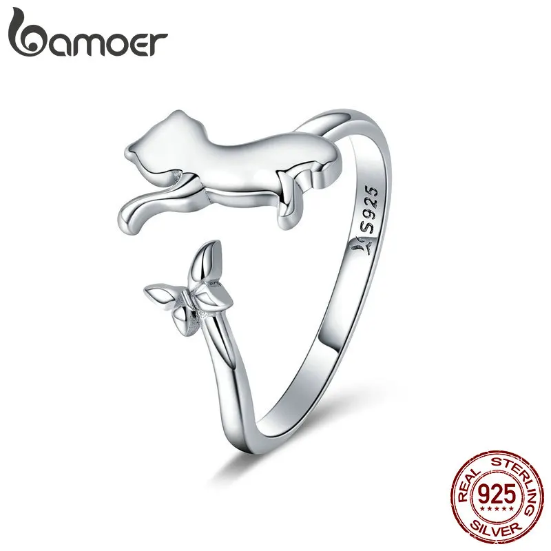 BAMOER Authentic 925 Sterling Silver Butterfly Tail Cat Adjustable Finger Rings for Women Sterling Silver Ring Jewelry SCR443 
BAMOER Authentic 925 Sterling Silver Butterfly Tail Cat Adjustable Finger Rings for Women Sterling Silver Ring Jewelry SCR443