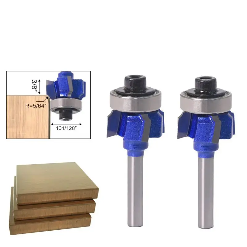 

2022 New 6mm Shank Router Bit R1/R2/R3 4 Teeth Edge Trimmer Woodwork Milling Cutter Knife