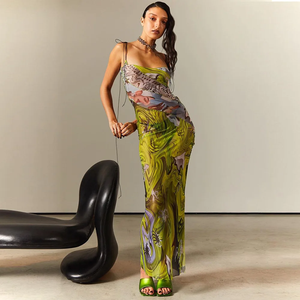 High Quality Bodycon Mesh Dress Women 2021 Green Printing Maxi Dress Sexy with Glove for Celebrity Evening Club Night Dresses
High Quality Bodycon Mesh Dress Women 2021 Green Printing Maxi Dress Sexy with Glove for Celebrity Evening Club Night Dresses