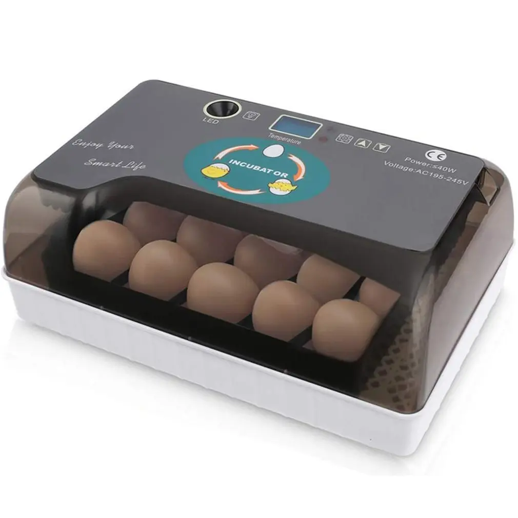 12 Eggs Incubator Time Control Convenient Fully Automatic Brooding Machine Thermostatic LED Lighting Hatcher Machine 
12 Eggs Incubator Time Control Convenient Fully Automatic Brooding Machine Thermostatic LED Lighting Hatcher Machine