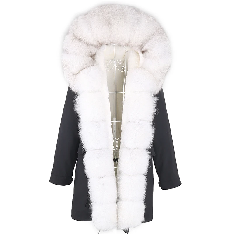 New Winter Real Fur Coat Women Natural Fur Jacket Long Faux Rabbit Fur Liner Large Fox Fur Collar Hooded Outerwear Streetwear
New Winter Real Fur Coat Women Natural Fur Jacket Long Faux Rabbit Fur Liner Large Fox Fur Collar Hooded Outerwear Streetwear