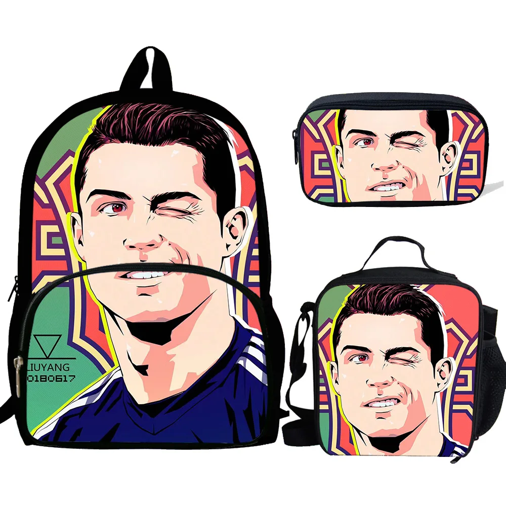 3Pcs/Set New Fashion 3D Printing CR7 Print Teenagers Girls&Boys School Backpacks Movie Kids Baby Book Bags
3Pcs/Set New Fashion 3D Printing CR7 Print Teenagers Girls&Boys School Backpacks Movie Kids Baby Book Bags