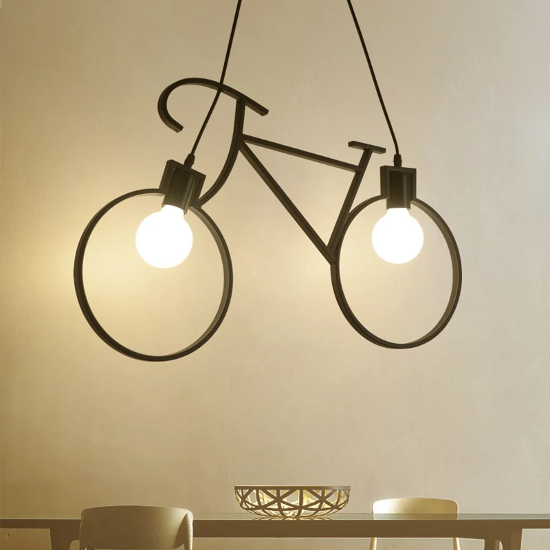 Nordic Modern Iron Bicycle Chandelier Retro Cafe Creative Children's Room Bedroom Personality Pendant Lamp Home Indoor lighting
Nordic Modern Iron Bicycle Chandelier Retro Cafe Creative Children's Room Bedroom Personality Pendant Lamp Home Indoor lighting