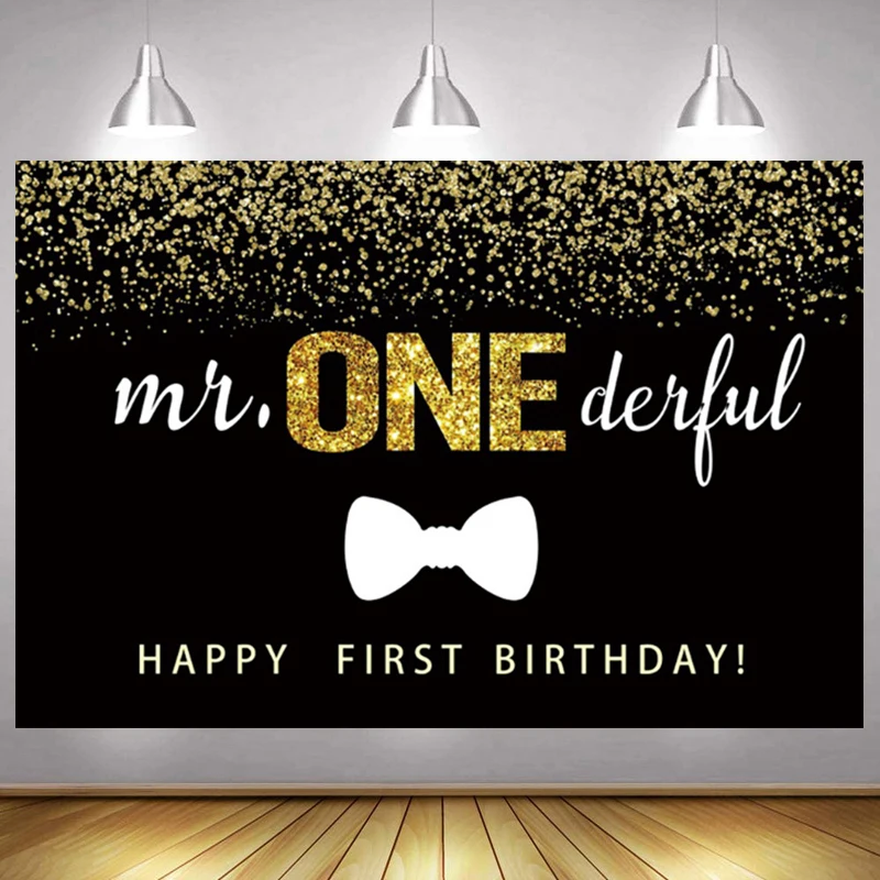 Gold Black 1st Backdrop Bow Baby Boy Happy Birthday Party Custom Photography Background Photo Studio Banner Table Wall Decor
Gold Black 1st Backdrop Bow Baby Boy Happy Birthday Party Custom Photography Background Photo Studio Banner Table Wall Decor
