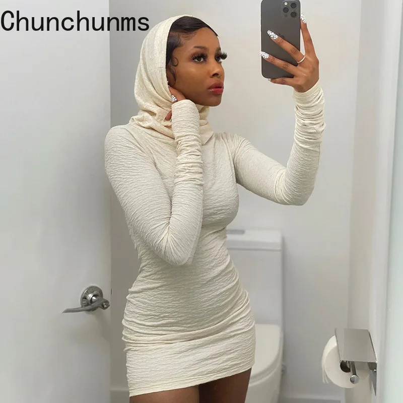 2021 Full Sleeve Hooded Scarf Bodycon White Dress Autumn Winter Women Fashion Street Style Mini Dresses Casual Commuter clothing
2021 Full Sleeve Hooded Scarf Bodycon White Dress Autumn Winter Women Fashion Street Style Mini Dresses Casual Commuter clothing