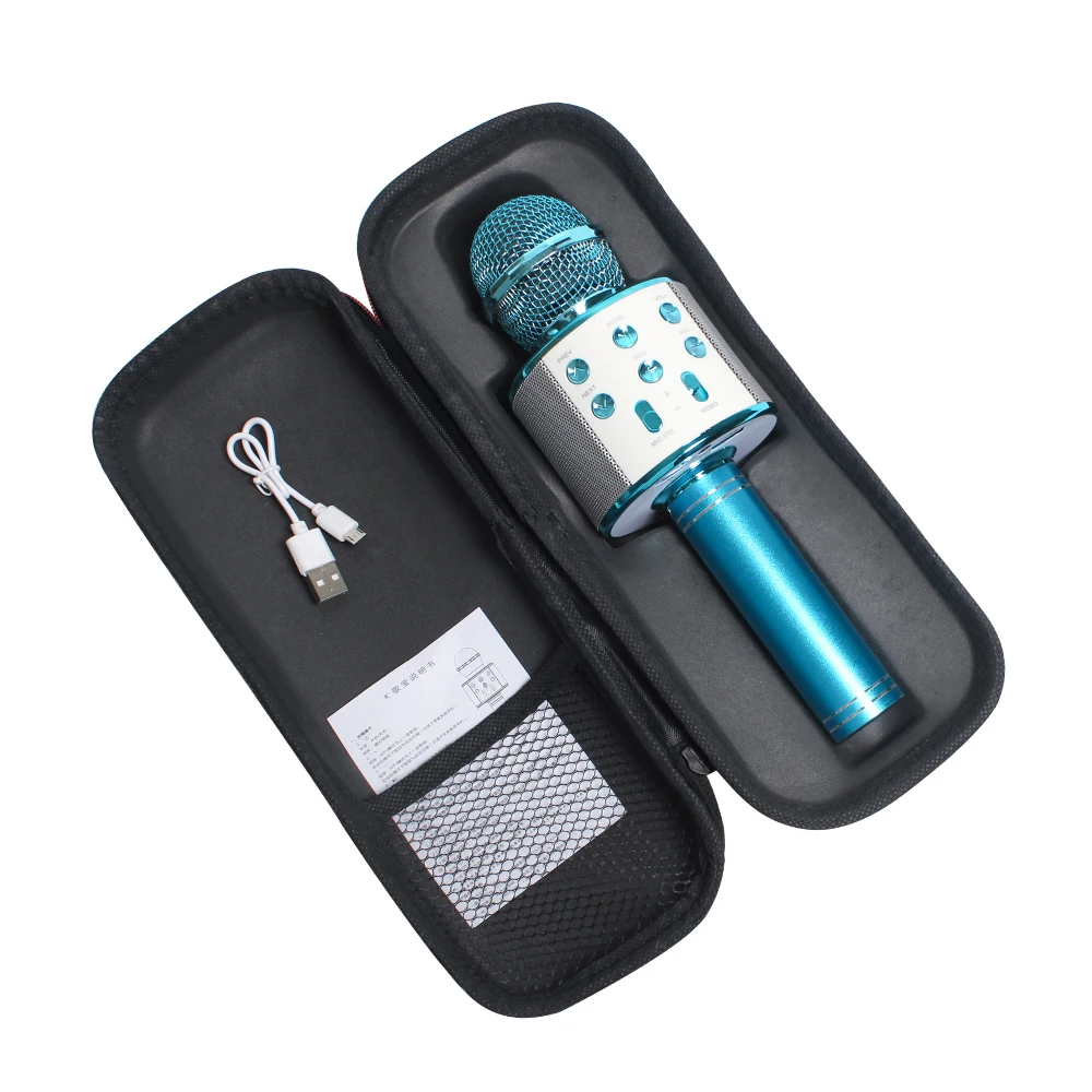 WS858 Karaoke Microphone Bluetooth Mikrofon Music Player Microfone For Live Broadcast Online Singing Gift Mic For Kids With Bag
WS858 Karaoke Microphone Bluetooth Mikrofon Music Player Microfone For Live Broadcast Online Singing Gift Mic For Kids With Bag