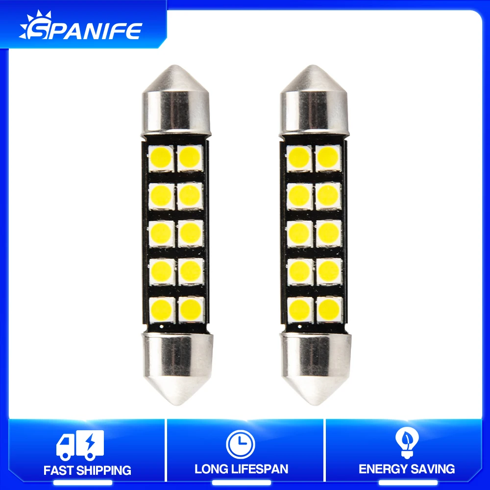 Spanife 2 шт. Festoon 10 smd СВЕТОДИОДНЫЙ 41 мм CANbus C5W LED безотказсветодиодный C10W белые лампы для внутреннего чтения купольные лампы
Spanife 2 шт. Festoon 10 smd СВЕТОДИОДНЫЙ 41 мм CANbus C5W LED безотказсветодиодный C10W белые лампы для внутреннего чтения купольные лампы