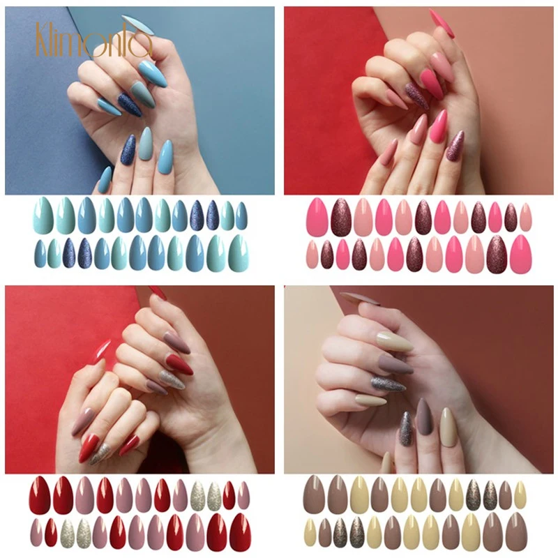 New 24Pcs 12 Design Long Almond Shape False Nail Tips Full Cover 12 Sizes Stiletto Oval Fake Nails Manicure Nail Art Acrylic 
New 24Pcs 12 Design Long Almond Shape False Nail Tips Full Cover 12 Sizes Stiletto Oval Fake Nails Manicure Nail Art Acrylic