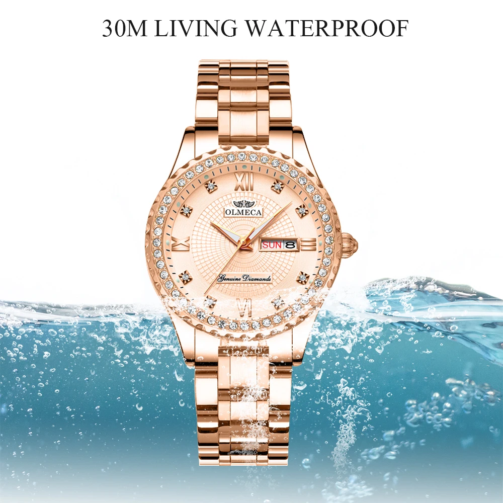 OLMECA Women Wrist Watch Fashion Auto Date Luxury Quartz Watches Relogio Feminino Watches 30M Waterproof Clock Luminous Hands 
OLMECA Women Wrist Watch Fashion Auto Date Luxury Quartz Watches Relogio Feminino Watches 30M Waterproof Clock Luminous Hands