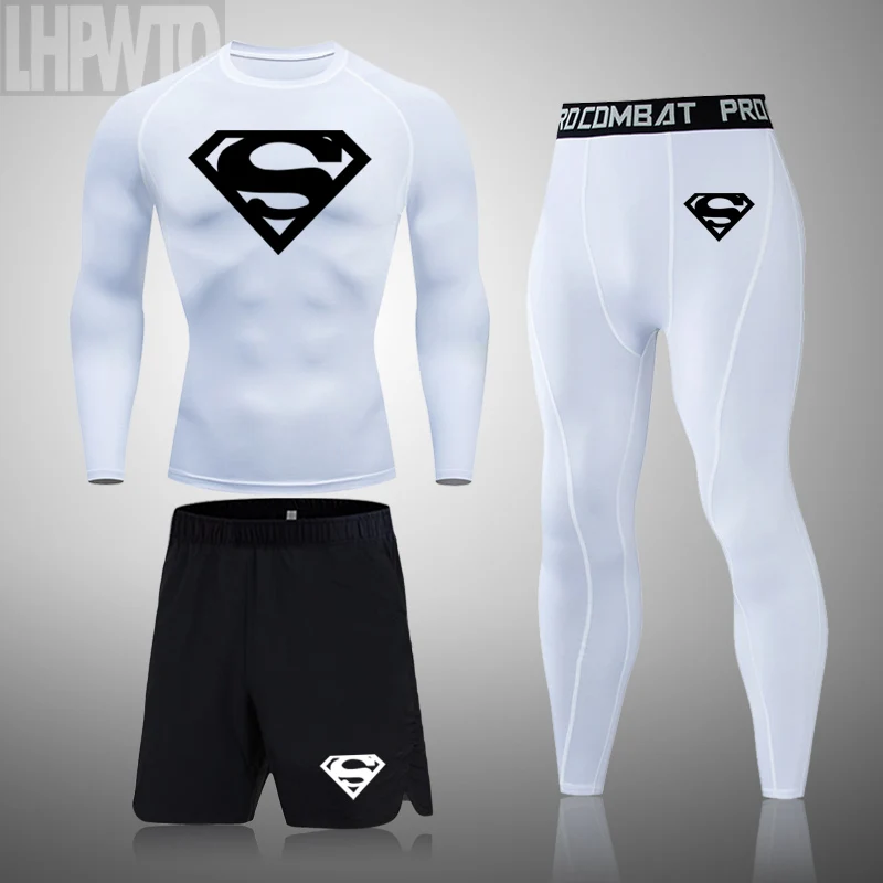 Super hero Compression Running Sets Mens Sports Suit Gym Fitness Sportswear Quick Dry Basketball Tights Jogging Training Clothes
Super hero Compression Running Sets Mens Sports Suit Gym Fitness Sportswear Quick Dry Basketball Tights Jogging Training Clothes