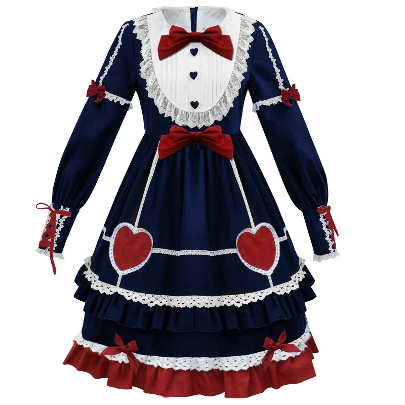 Gothic palace sweet lolita dress vintage o-neck lace bowknot cuff bandage high waist kawaii dress girl loli cos gothic lolita op
Gothic palace sweet lolita dress vintage o-neck lace bowknot cuff bandage high waist kawaii dress girl loli cos gothic lolita op