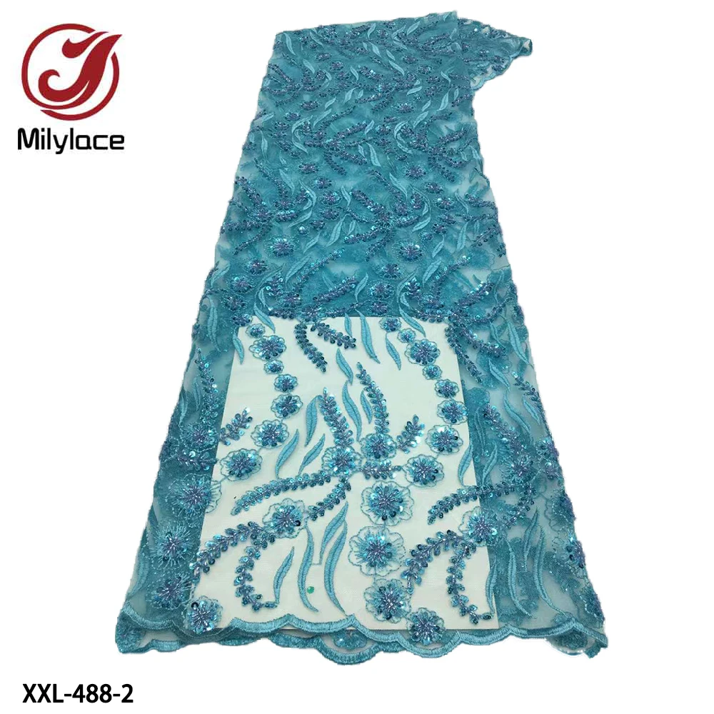 French Lace Fabric Sequins Embroidered Tulle Lace Pattern Fabric for Wedding / Party Dress Lace Fabric XXL-488
French Lace Fabric Sequins Embroidered Tulle Lace Pattern Fabric for Wedding / Party Dress Lace Fabric XXL-488