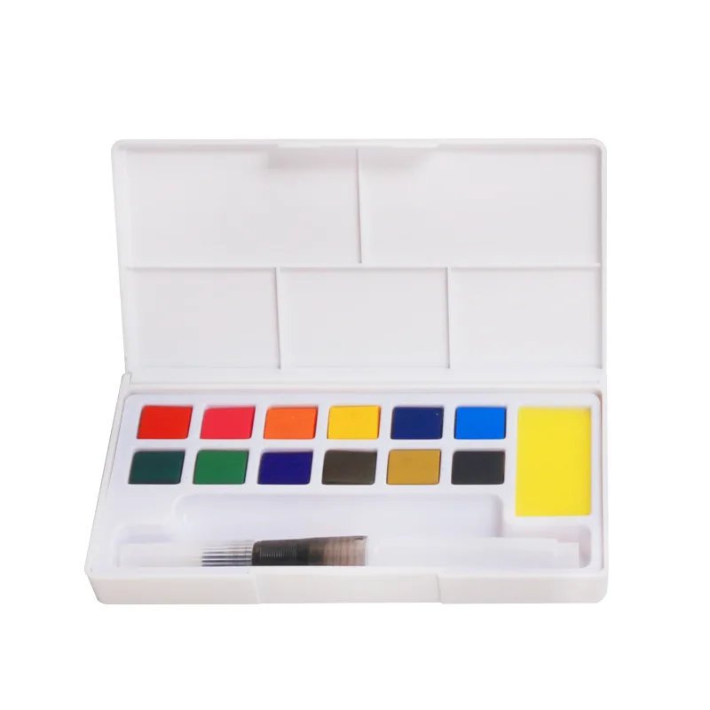 12 colors solid watercolor paint painting tools brush set suitable for beginners portable children painting paint hand-
12 colors solid watercolor paint painting tools brush set suitable for beginners portable children painting paint hand-