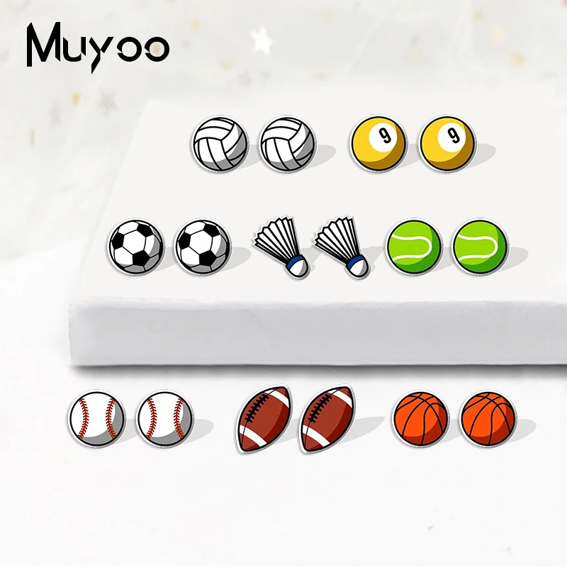 2021 New Arrival Sports Balls Basketball Badminton Football Volleyball Handcraft Acrylic Epoxy Resin Stud Earrings
2021 New Arrival Sports Balls Basketball Badminton Football Volleyball Handcraft Acrylic Epoxy Resin Stud Earrings