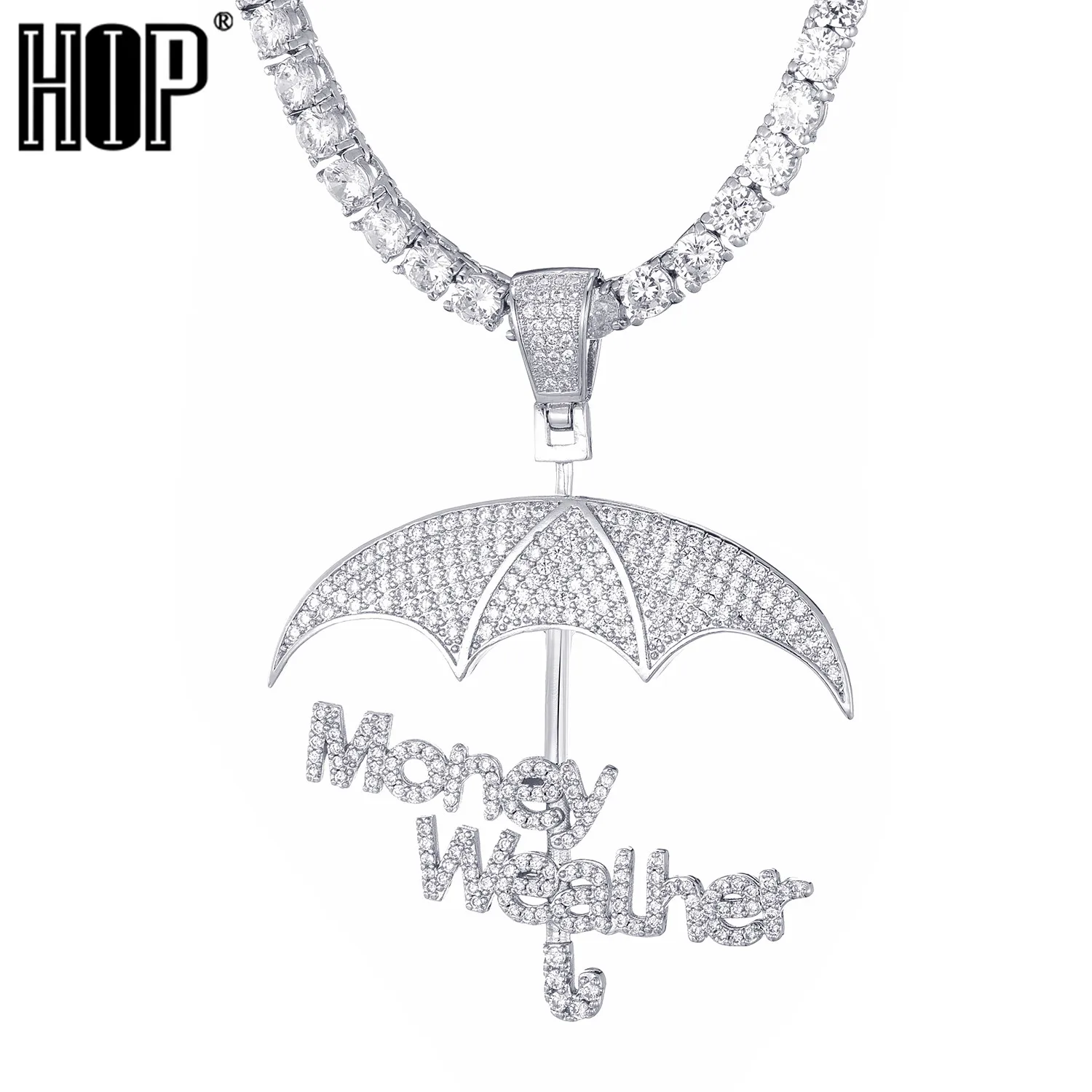 HIP Hop Gold Color Bling Full AAA+ Cubic Zirconia Iced Out Umbrella Money Weather Pendants & Necklaces for Men Jewelry
HIP Hop Gold Color Bling Full AAA+ Cubic Zirconia Iced Out Umbrella Money Weather Pendants & Necklaces for Men Jewelry