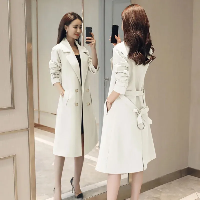 Windbreaker Ladies Spring 2021 Ladies Jacket Fashion Temperament Elegant Quality Slim Slimming Mid-Length Windbreaker Jacket B6
Windbreaker Ladies Spring 2021 Ladies Jacket Fashion Temperament Elegant Quality Slim Slimming Mid-Length Windbreaker Jacket B6