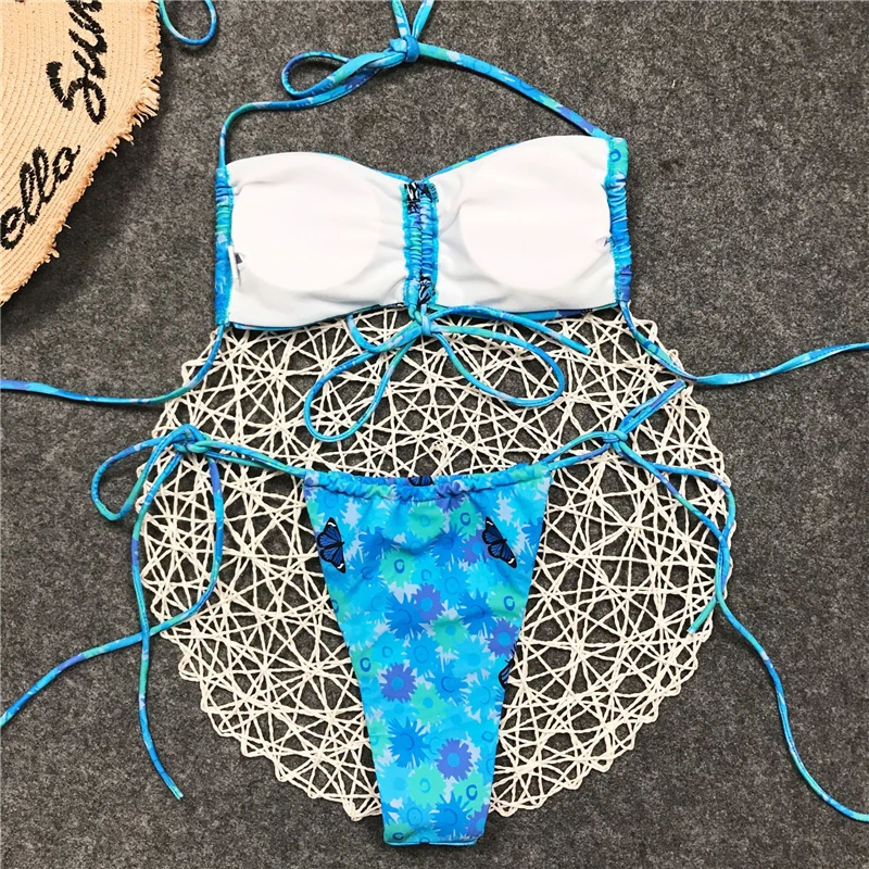 2021 Sexy Micro Bikini Set Swimsuits Women Butterfly Print SwimwearTwo-Pieces Bikinis Set Push Up Biquinis Bathing Suits Woman
2021 Sexy Micro Bikini Set Swimsuits Women Butterfly Print SwimwearTwo-Pieces Bikinis Set Push Up Biquinis Bathing Suits Woman