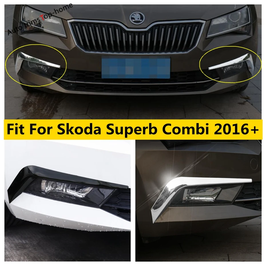 For Skoda Superb Combi 2016 - 2019 Car Exterior Front Bumper Air Knife Fog Light Lamp Cover Trim ABS Chrome / Black Accessories
For Skoda Superb Combi 2016 - 2019 Car Exterior Front Bumper Air Knife Fog Light Lamp Cover Trim ABS Chrome / Black Accessories