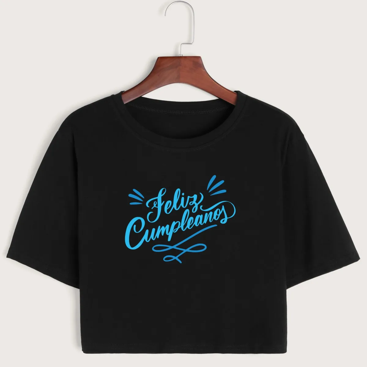 Feliz Cumpleanos Women's Crop Shirt Cropped T-Shirt Crop Top Graphic Tee Summer Short Sleeve Cotton Tops Female Girls T-Shirts
Feliz Cumpleanos Women's Crop Shirt Cropped T-Shirt Crop Top Graphic Tee Summer Short Sleeve Cotton Tops Female Girls T-Shirts