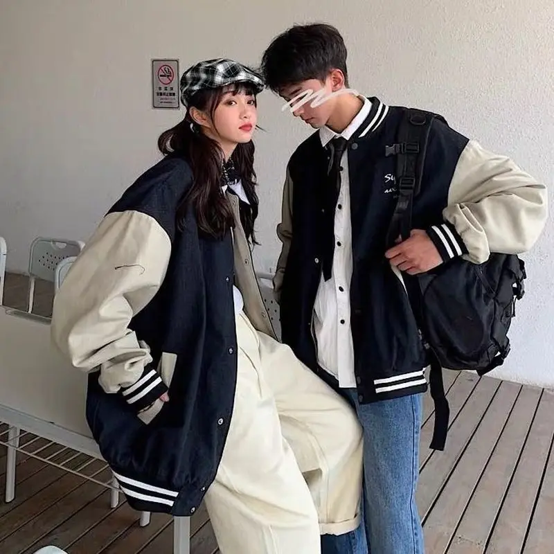 Baseball Uniform Jackets Men Women Spring-autumn New Korean Loose Coats Couple Outerwear Trendy Hong-Kong Style Casual Clothing
Baseball Uniform Jackets Men Women Spring-autumn New Korean Loose Coats Couple Outerwear Trendy Hong-Kong Style Casual Clothing