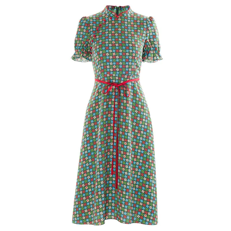 New Cheongsam 2020 Summer New Women's Retro Chinese-Style Elegant Temperament Modified Dress vintage dress
New Cheongsam 2020 Summer New Women's Retro Chinese-Style Elegant Temperament Modified Dress vintage dress