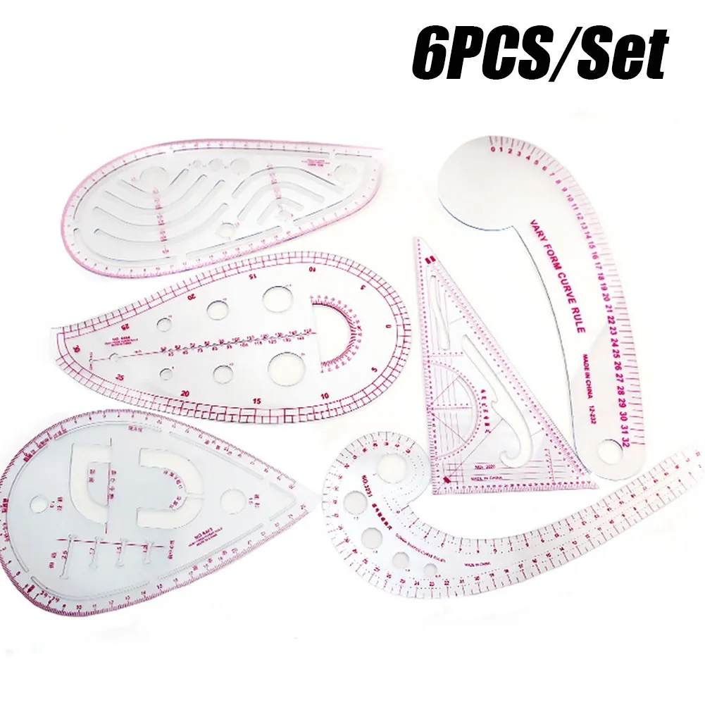 6pcs French Tailor Tool Sew Curve Metric Ruler Measure For Dressmaking Sewing Metric Sewing Clothes Ruler Plastic Tailor Tools
6pcs French Tailor Tool Sew Curve Metric Ruler Measure For Dressmaking Sewing Metric Sewing Clothes Ruler Plastic Tailor Tools