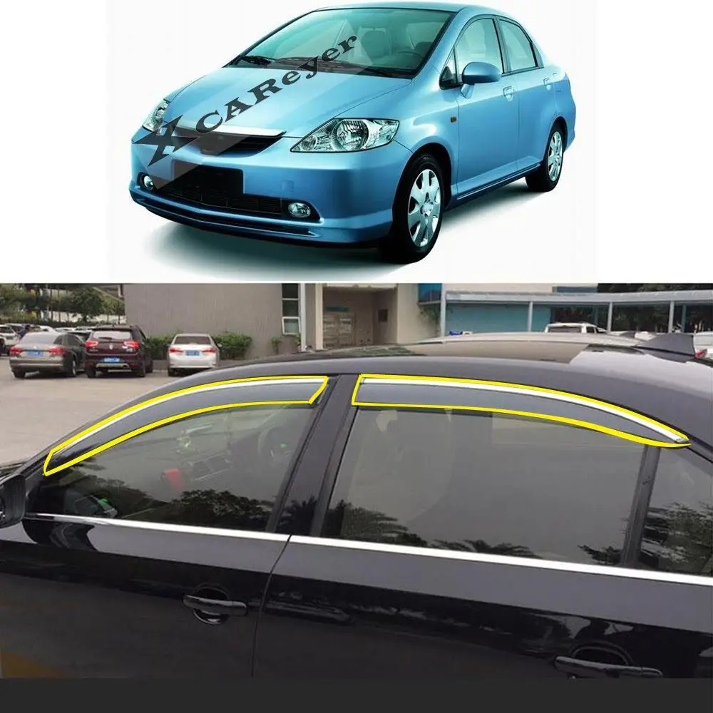 Car Body Styling Sticker Plastic Window Glass Wind Visor Rain/Sun Guard Vent Awnings Parts For Honda Fit Jazz Sedan 2003+
Car Body Styling Sticker Plastic Window Glass Wind Visor Rain/Sun Guard Vent Awnings Parts For Honda Fit Jazz Sedan 2003+