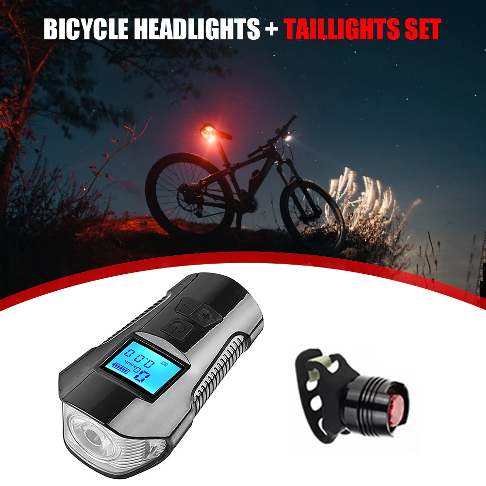 2pcs Rechargeable Waterproof LED MTB Bike Headlight with Horn Computer Taillight Back Headlight Lamp Flashlight
2pcs Rechargeable Waterproof LED MTB Bike Headlight with Horn Computer Taillight Back Headlight Lamp Flashlight