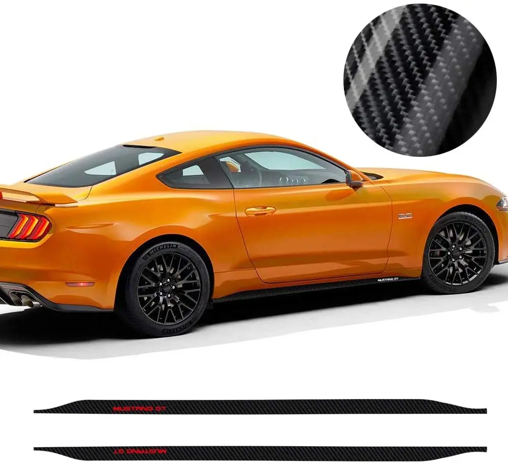 Car 5D Carbon Fiber Vinyl for Mustang GT Side Stripes Rocker Panel Decals Stickers for Ford Mustang 2015 2016 2017 2018 2019
Car 5D Carbon Fiber Vinyl for Mustang GT Side Stripes Rocker Panel Decals Stickers for Ford Mustang 2015 2016 2017 2018 2019