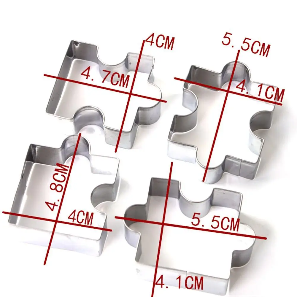 4Pcs/set 3D Puzzle Shape Cookie Cutter Steel Cookie Cake DIY Fondant Biscuit Mold Bakeware Cutter Dessert Toast N2O6
4Pcs/set 3D Puzzle Shape Cookie Cutter Steel Cookie Cake DIY Fondant Biscuit Mold Bakeware Cutter Dessert Toast N2O6
