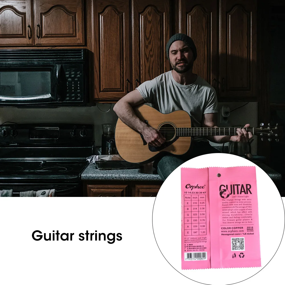 1PCS Orphee 1 Bag Acoustic Guitar Strings Silver Alloy Nickel Plated Anti-Rust Strings Wire Normal Tension Guitar Tools Part
1PCS Orphee 1 Bag Acoustic Guitar Strings Silver Alloy Nickel Plated Anti-Rust Strings Wire Normal Tension Guitar Tools Part
