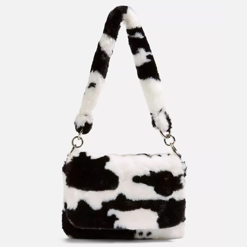 Cow Bag Women Shoulder Bag Winter Faux Animal Fur Handbag for Women 2020 Party Lady Small Underarm Tote Bag Cute Birthday Gift
Cow Bag Women Shoulder Bag Winter Faux Animal Fur Handbag for Women 2020 Party Lady Small Underarm Tote Bag Cute Birthday Gift