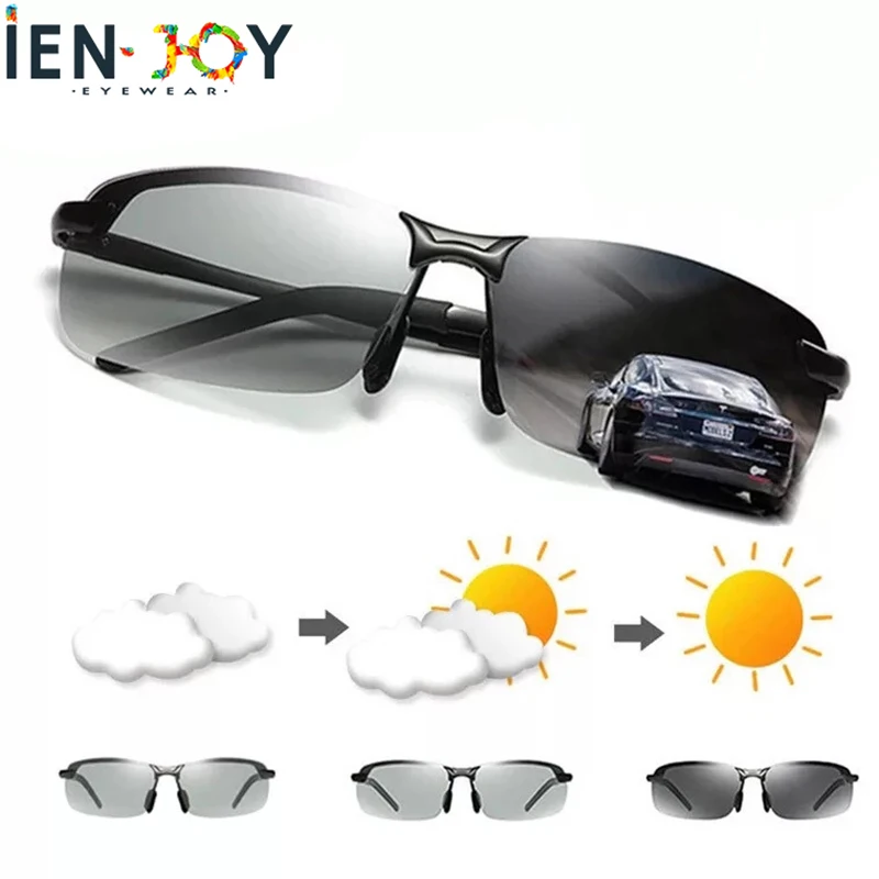 IENJOY Photochromic Sunglasses Men Polarized Chameleon Glasses Male Sun Glasses Day Night Vision Driving Eyewear gafas de sol
IENJOY Photochromic Sunglasses Men Polarized Chameleon Glasses Male Sun Glasses Day Night Vision Driving Eyewear gafas de sol