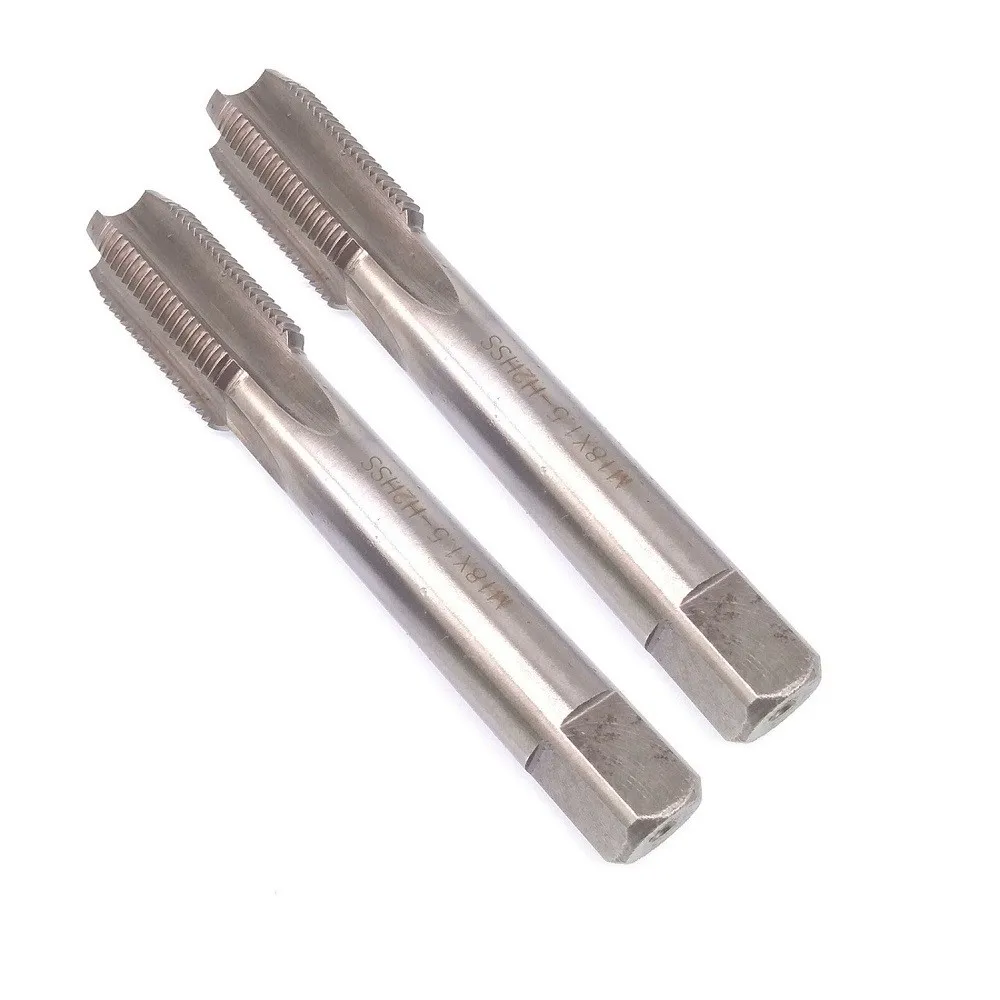 2PCS HSS 18mm*1.5 Metric Taper & Plug Tap Right Hand Thread M18*1.5mm Pitch Thread Metric Plug Drill Bits Cutting Tools
2PCS HSS 18mm*1.5 Metric Taper & Plug Tap Right Hand Thread M18*1.5mm Pitch Thread Metric Plug Drill Bits Cutting Tools