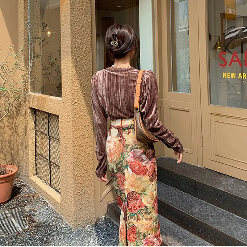 Ladies Jacquard Flower Print Pleated Ball Gown knee-length Skirts Women Vintage Floral High Waist
Ladies Jacquard Flower Print Pleated Ball Gown knee-length Skirts Women Vintage Floral High Waist