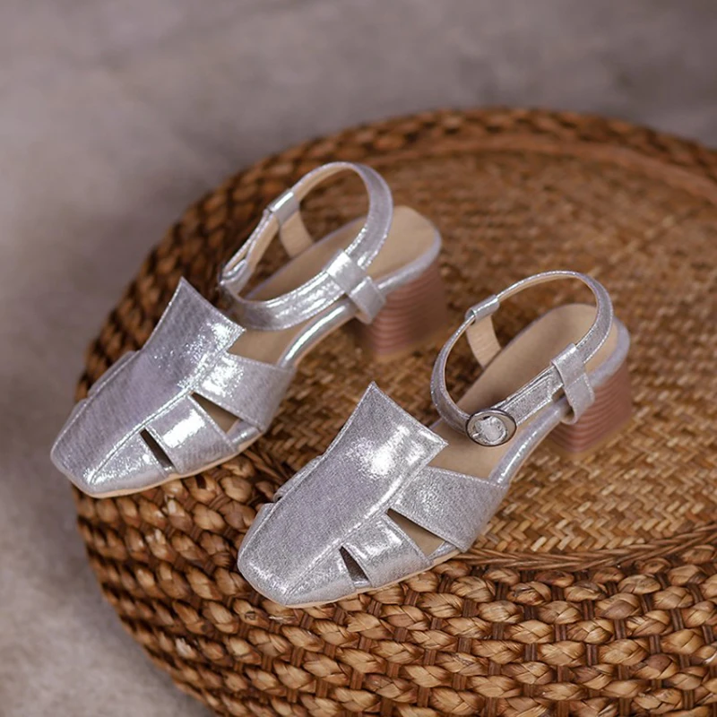 Roman Style Mid-Heel Sandals Square Toe Tapered Thick-Heel Orange Sandals Champagne Gold Summer Women's Shoes
Roman Style Mid-Heel Sandals Square Toe Tapered Thick-Heel Orange Sandals Champagne Gold Summer Women's Shoes