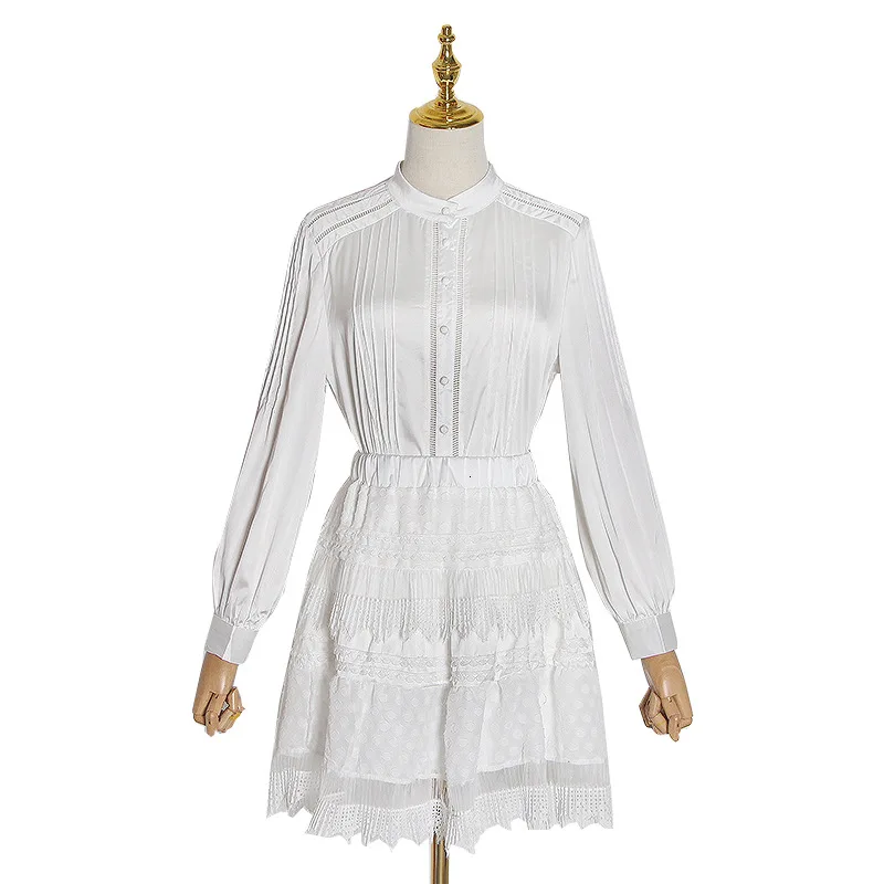 European niche design summer solid color Joker shirt top lace high waist skirt fashion Outfits
European niche design summer solid color Joker shirt top lace high waist skirt fashion Outfits