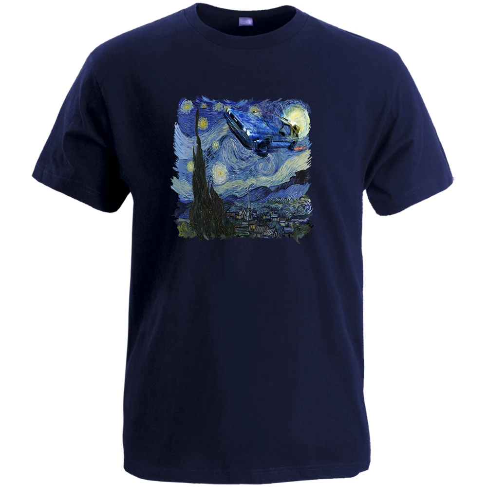 The Starry Night Back To The Future T Shirt Cotton Loose Summer Printed T Shirts Top Men Cool Street Hip Hop Short Sleeve Tshirt
The Starry Night Back To The Future T Shirt Cotton Loose Summer Printed T Shirts Top Men Cool Street Hip Hop Short Sleeve Tshirt