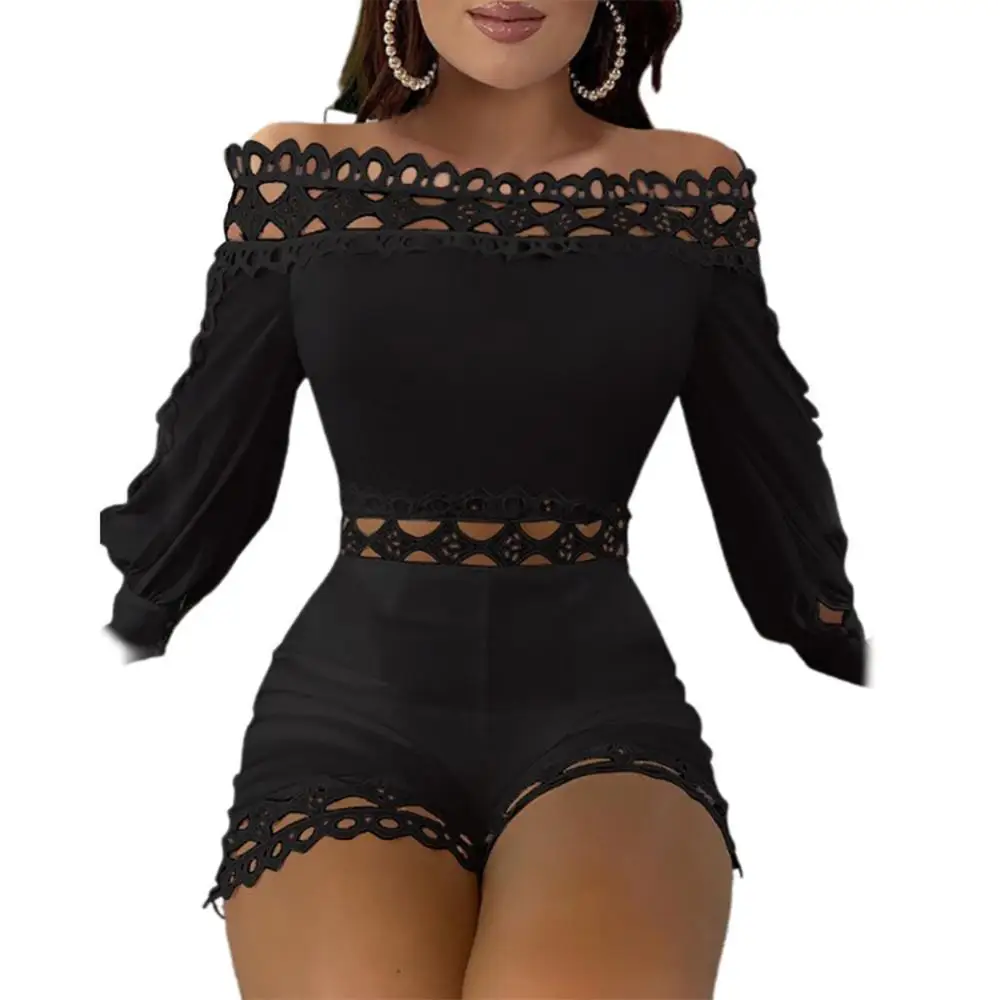 Women Sexy Off Shoulder/Mock Neckr Romper Bodycon Women Fashion Jumpsuit Hollow Out Lace Patchwork Jumpsuit Playsuit Party Wear
Women Sexy Off Shoulder/Mock Neckr Romper Bodycon Women Fashion Jumpsuit Hollow Out Lace Patchwork Jumpsuit Playsuit Party Wear
