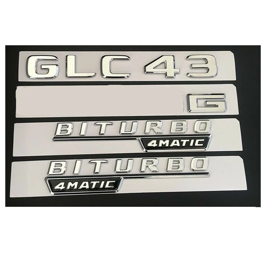 Хромированные эмблемы багажника для Mercedes Benz GLC43 BITURBO 4matic | Автомобили и мотоциклы