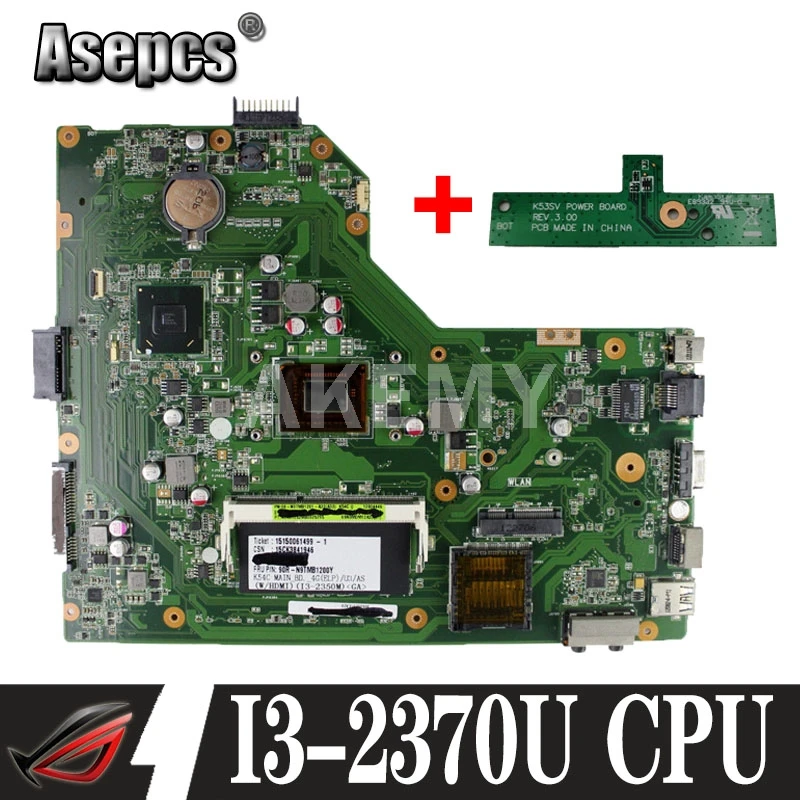 Asepcs для For Asus X54C K54C материнская плата для ноутбука hm65 REV.3.0 с I3-2370U тестом
Asepcs для For Asus X54C K54C материнская плата для ноутбука hm65 REV.3.0 с I3-2370U тестом