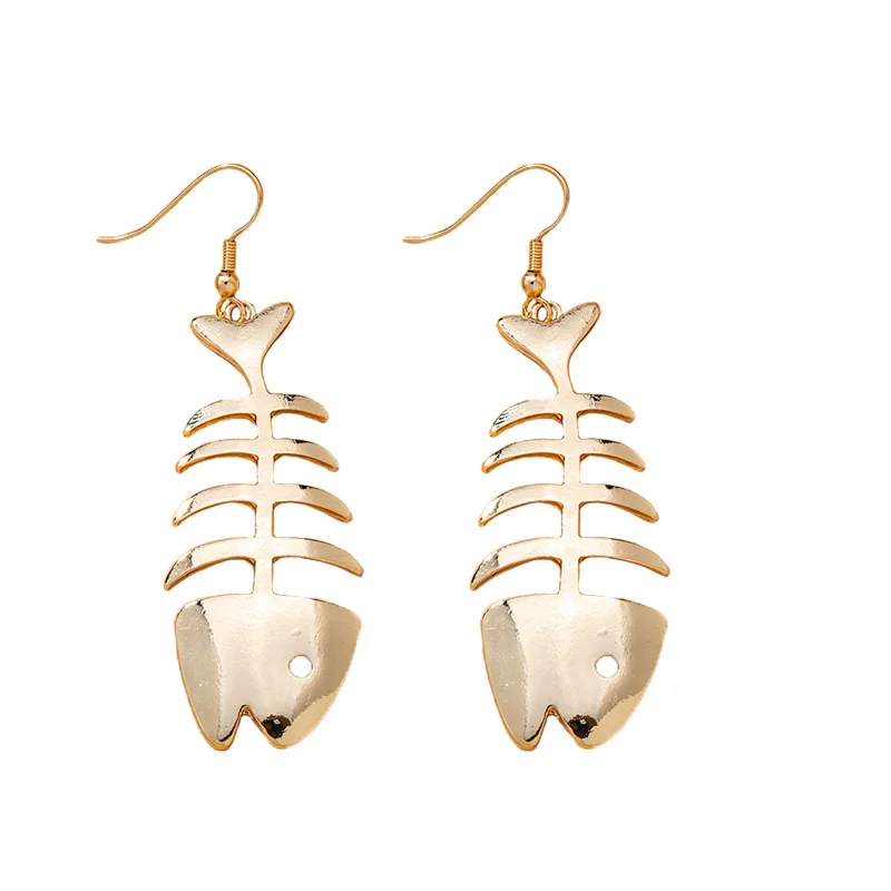 2020 Unique Style Zinc Alloy Fish Earring Statement Asymmetrical Fish Bones Earring For Women
2020 Unique Style Zinc Alloy Fish Earring Statement Asymmetrical Fish Bones Earring For Women