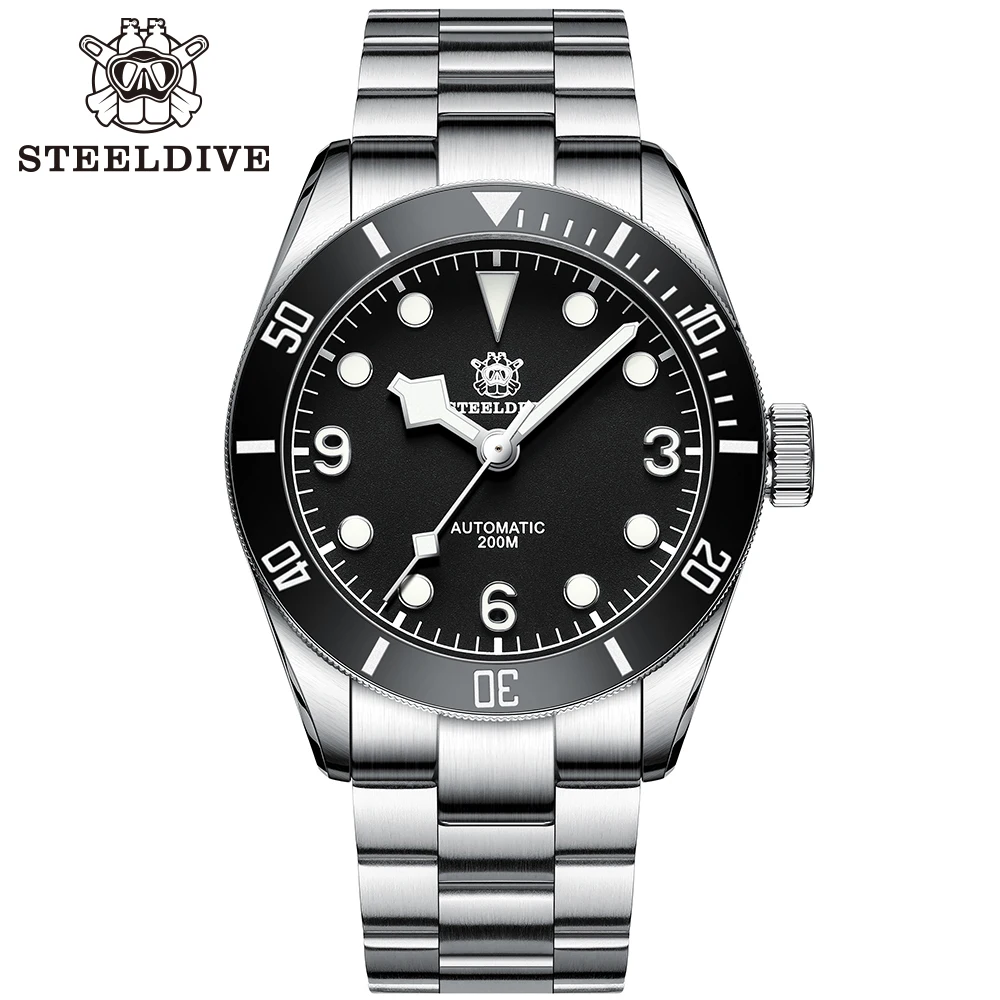 Steeldive Men's Automatic Watch SD1958 Blue Dial Sapphire Ceramic Bezel 20ATM Water Resistance NH35 Mechanical Movement Watches
Steeldive Men's Automatic Watch SD1958 Blue Dial Sapphire Ceramic Bezel 20ATM Water Resistance NH35 Mechanical Movement Watches