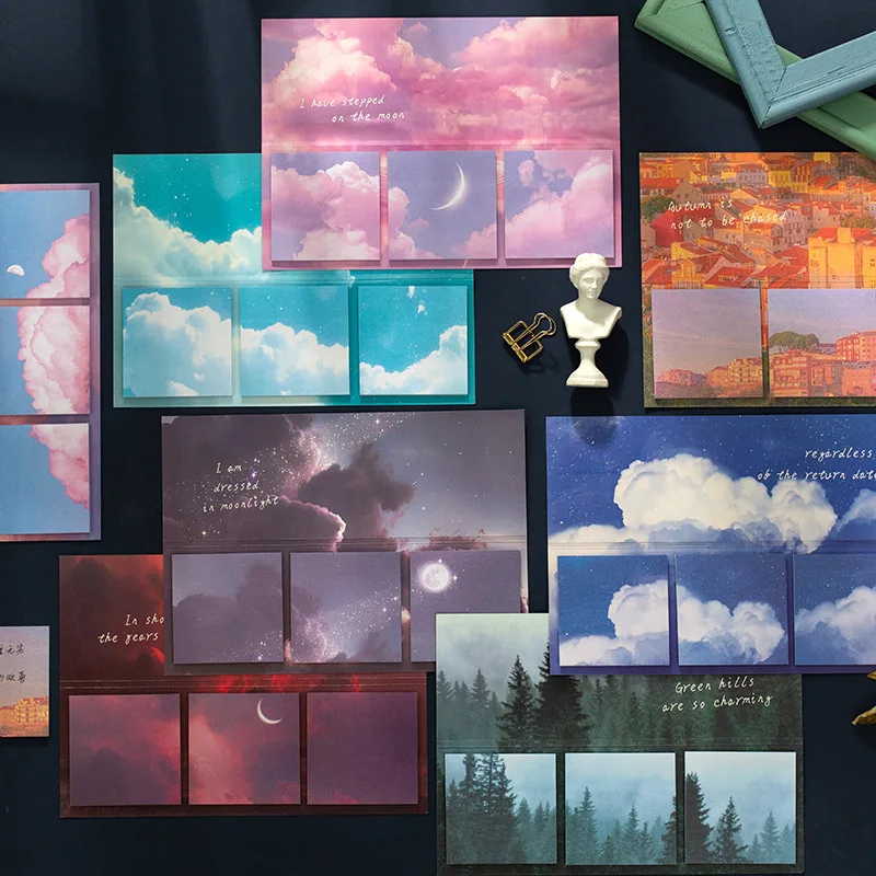 60 Sheets/lot Memo Pad Writable Paper Material Book Retro Plant Cloud Moon Forest Journal Decoration Stationery
60 Sheets/lot Memo Pad Writable Paper Material Book Retro Plant Cloud Moon Forest Journal Decoration Stationery