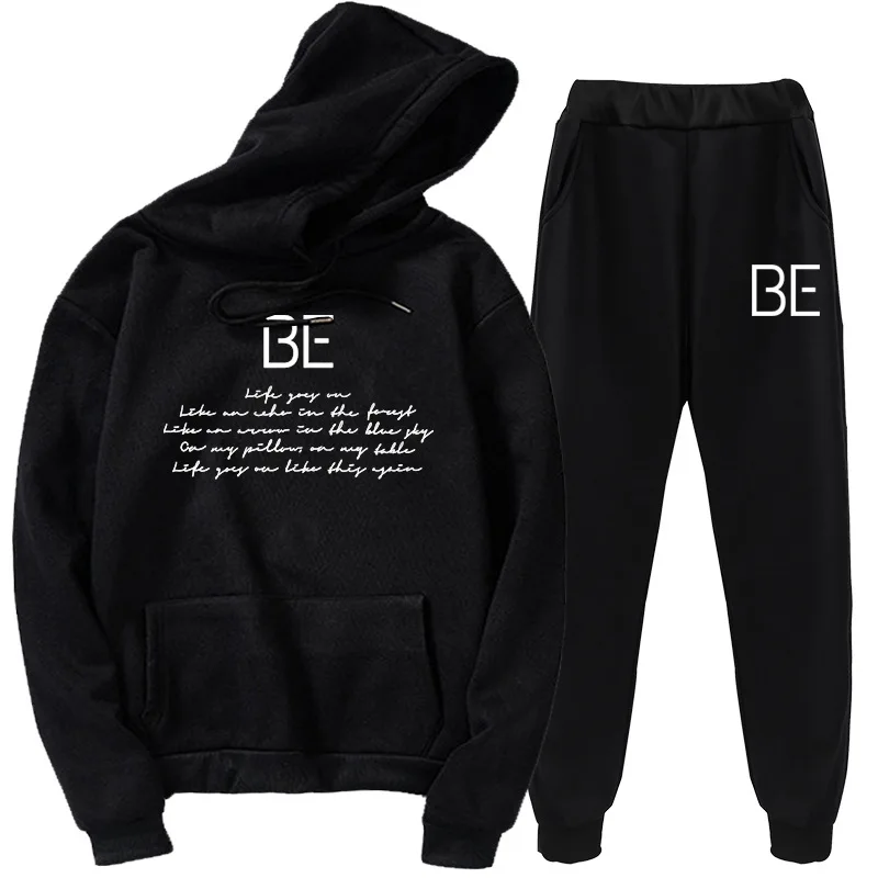 2021 Autumn Sweatpants Winter Women thick fleece Bangtan Boys BE suit 2 pieces sets hoodies sweatshirt and jogger pants suits
2021 Autumn Sweatpants Winter Women thick fleece Bangtan Boys BE suit 2 pieces sets hoodies sweatshirt and jogger pants suits